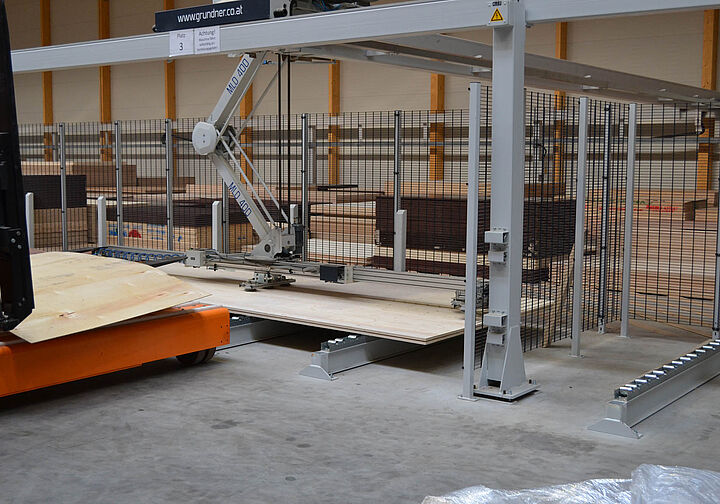 storage of timber with a suction device