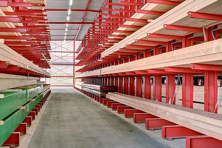 cantilever racking for timber storage