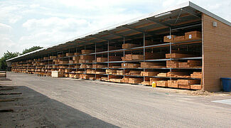 pallet racking for the storage of timber