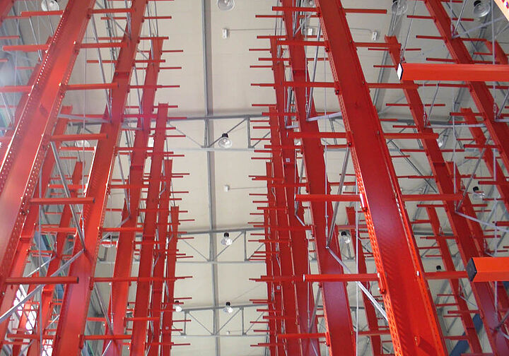 cantilever racking, storage of aluminium
