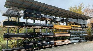 cantilever racking galvanized, with roof