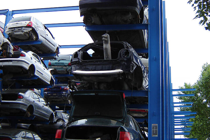 cantilever racking for vehicle storage