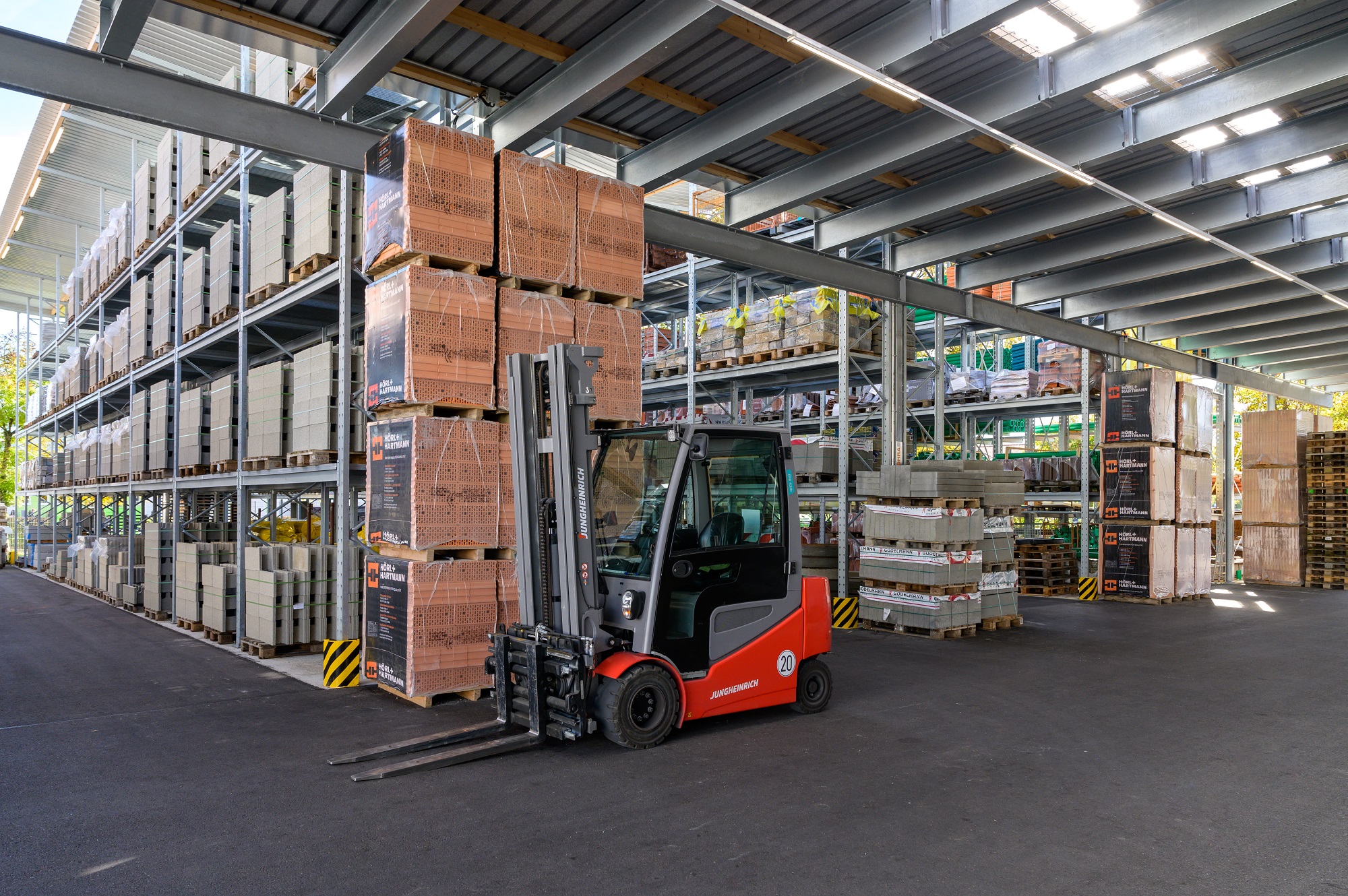 pallet racking with roof, galvanized