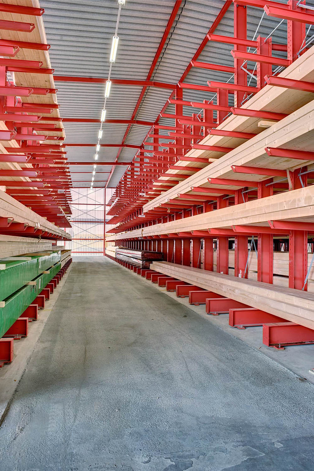 cantilever racking for timber storage