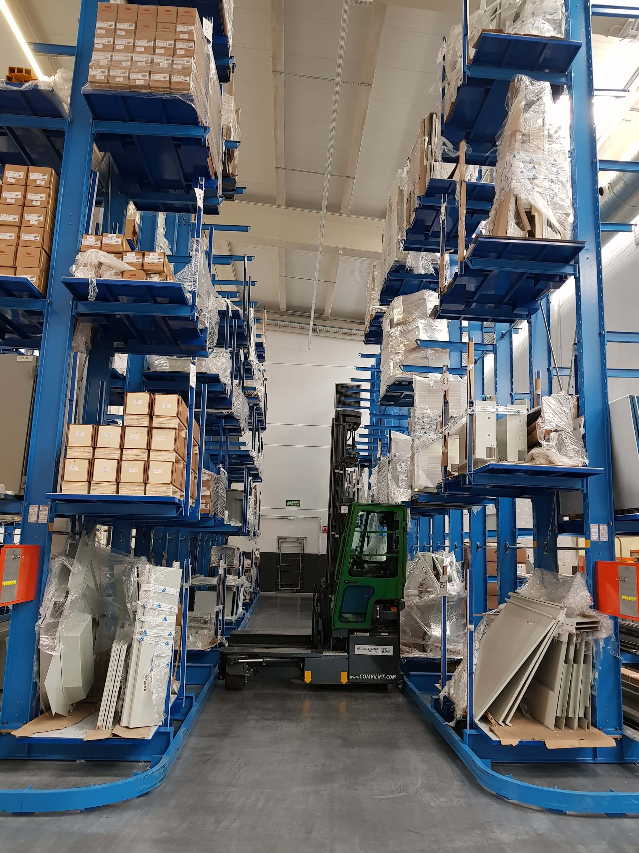 cantilever racking double-sided, small aisle racking